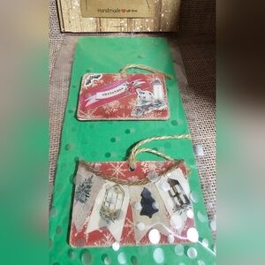 Set of 4 tags handmade